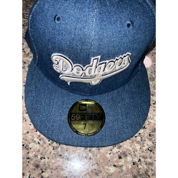 Men's LA Dodgers Denim Hat 7 1/2 - Picture 2 of 7